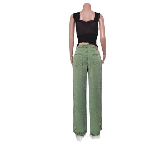 Pulp women's stove pipe herb,high waist Tencel wide leg pants 8/M - Picture 2 of 2